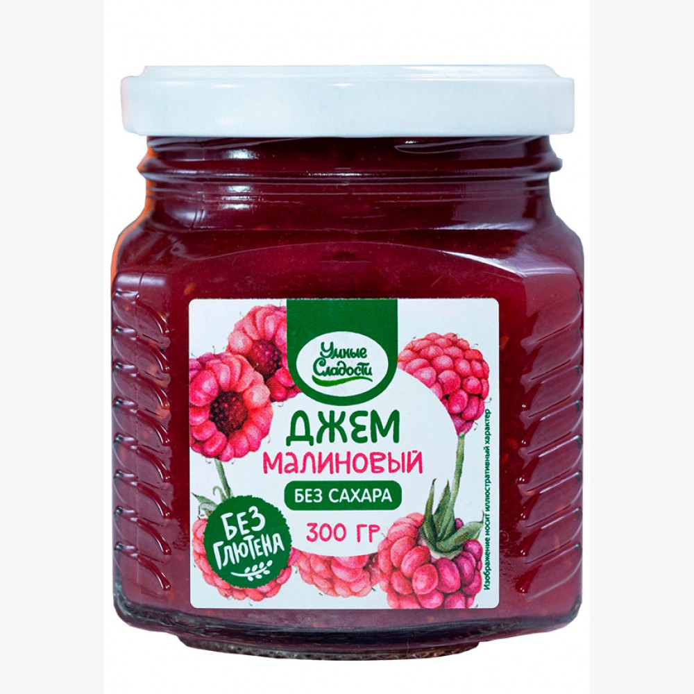 Джем "Умные Сладости" малиновый без добавления сахара 300г 1137490