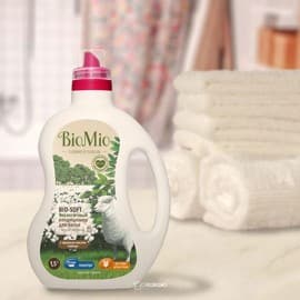 Экологичный кондиционер для белья с эфирным маслом корицы и экстрактом хлопка 1500 мл BioMio 100568