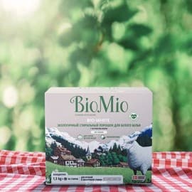 Экологичный стиральный порошок для белого белья с экстрактом хлопка 1500 гр BioMio 100569