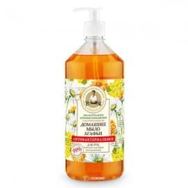 Натуральное домашнее мыло Горчично-ромашковое антибактериальное Рецепты бабушки Агафьи 1000 мл 100639