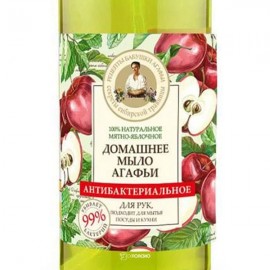 Натуральное домашнее мыло Мятно-яблочное антибактериальное Рецепты бабушки Агафьи 1000 мл 100641
