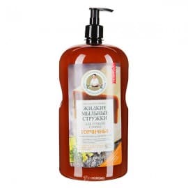 Натуральные жидкие мыльные стружки горчичные для ручной стирки Рецепты бабушки Агафьи 2000 мл 100657