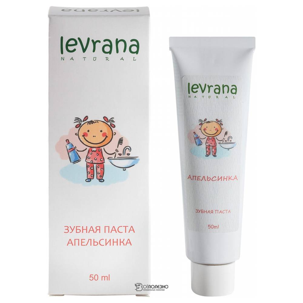 Зубная паста гелевая детская, Апельсинка 50мл 107251 Levrana