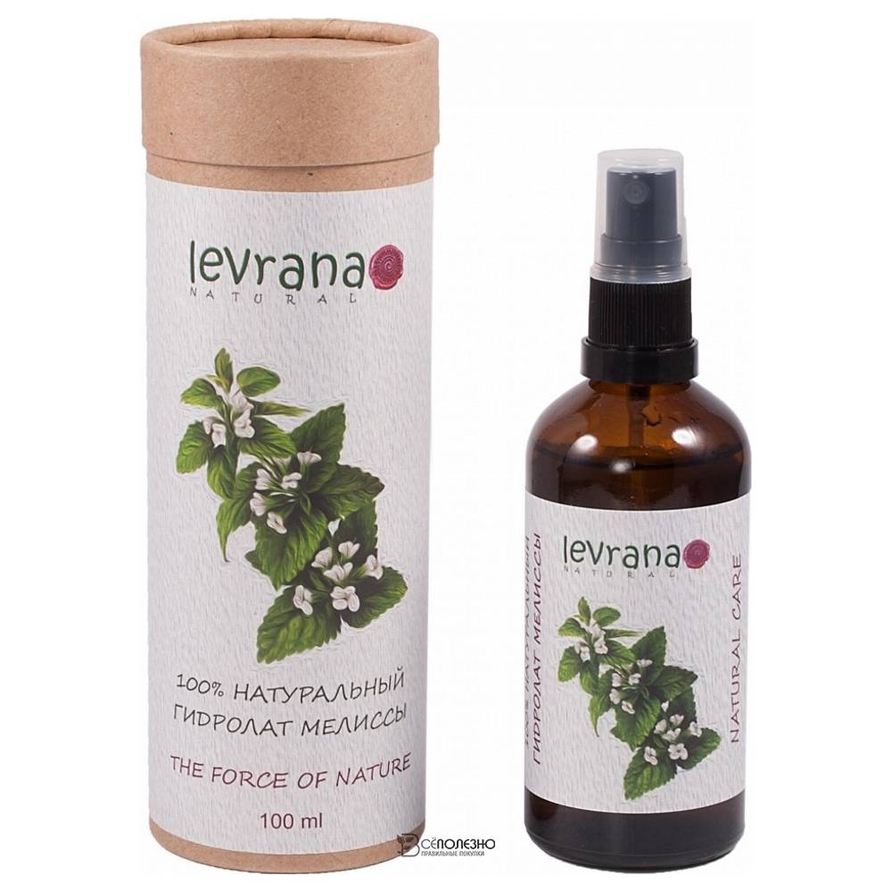 Натуральный гидролат Мелиссы 100мл ECOCERT 107387 Levrana
