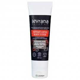 Скраб для лица черный гидрофильный с вулканической пемзой, 100 мл. 107425 Levrana