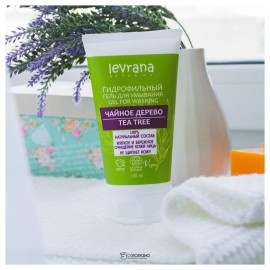 Гель для умывания Чайное Дерево, 150мл (гидрофильный) ECOCERT 107440 Levrana