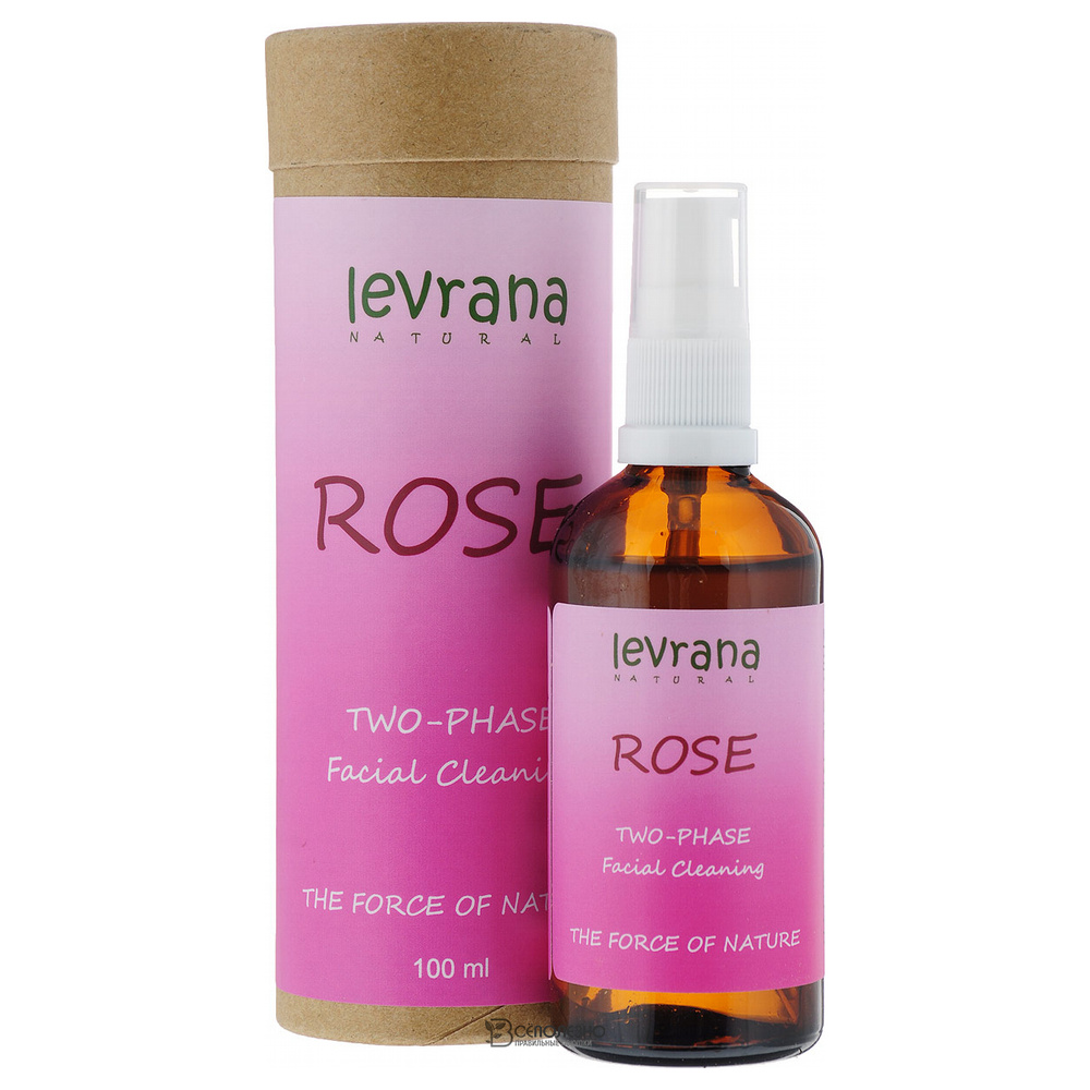 Двухфазное средство для снятия макияжа Роза, 100мл ECOCERT 107442 Levrana