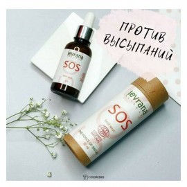 Сыворотка для лица SOS проивовоспалительная для проблемной кожи с акне, точечного действия 30 мл ECOCERT 107444 Levrana
