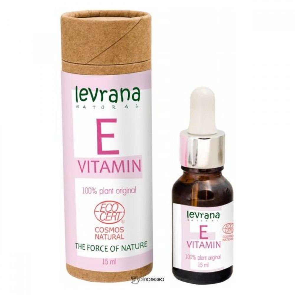 Сыворотка для лица Витамин E, растительный, чистый антиоксидант, 15 мл ECOCERT 107446 Levrana