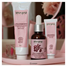 Дневная сыворотка для лица Брусника, ANTI-AGE, 30мл ECOCERT 107454 Levrana