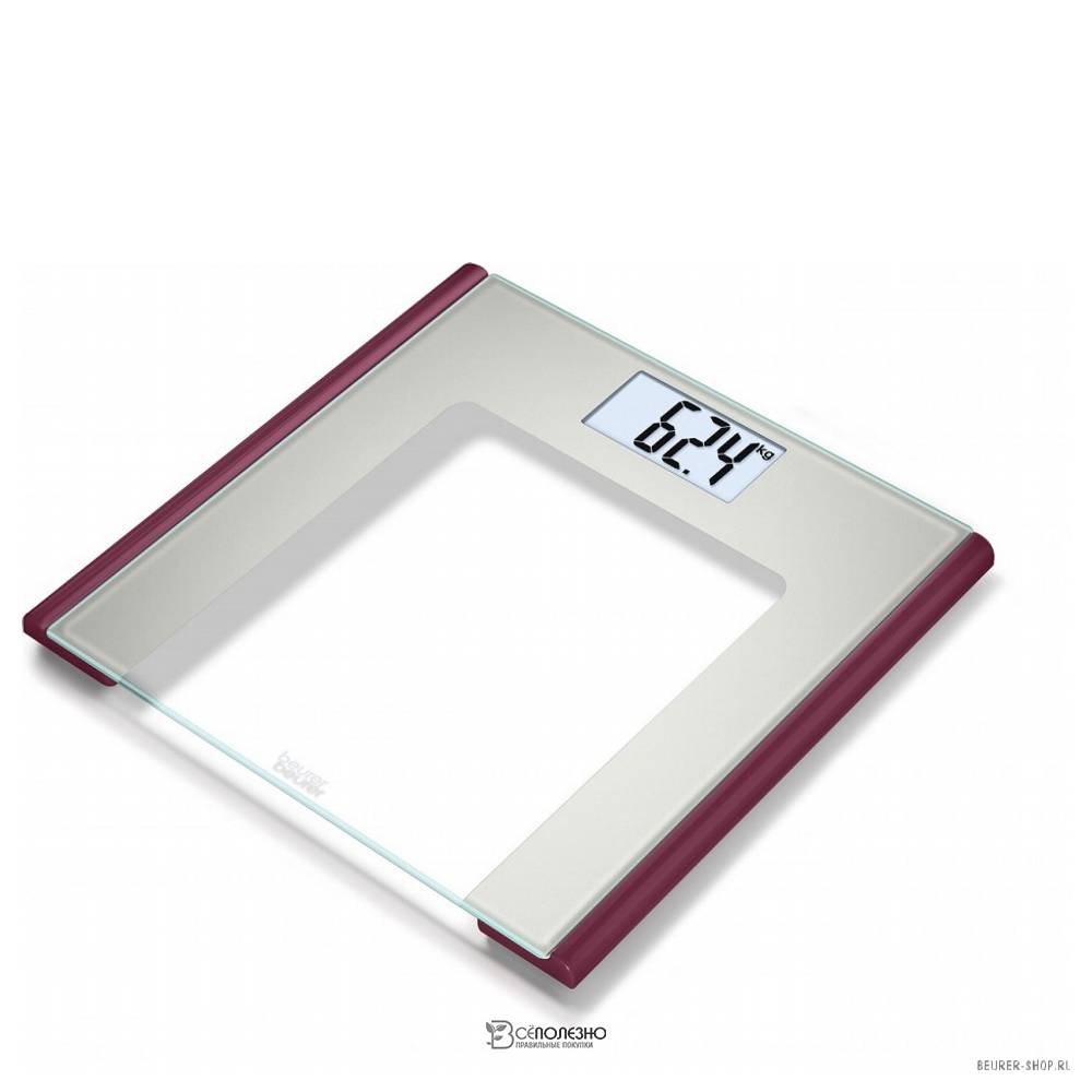 Стеклянные весы Beurer GS 170 Ruby 107859