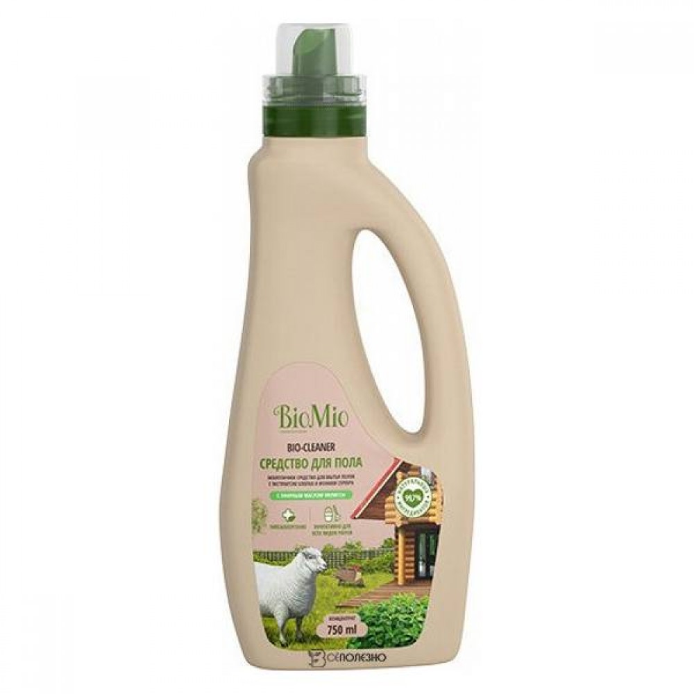  Экологичное средство для мытья полов мелисса концентрат BioMio  BIO-FLOOR CLEANER 750 мл