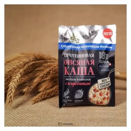 Протеиновая овсяная каша Bionova с клубникой milk protein быстрого приготовления 40 г 108244