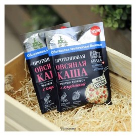 Протеиновая овсяная каша Bionova с клубникой milk protein быстрого приготовления 40 г 108244