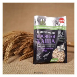 Протеиновая овсяная каша Bionova с семенами Чиа vegan protein быстрого приготовления 108245