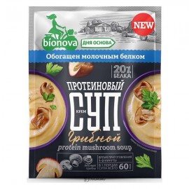 Протеиновый грибной крем-суп Bionova milk protein быстрого приготовления 108250