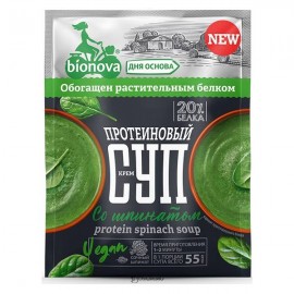Протеиновый крем-суп со шпинатом Bionova vegan protein быстрого приготовления 108256