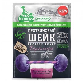Протеиновый шейк Bionova с черникой vegan protein 108260
