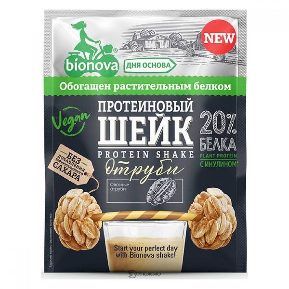 Протеиновый шейк Bionova с отрубями vegan protein 108261