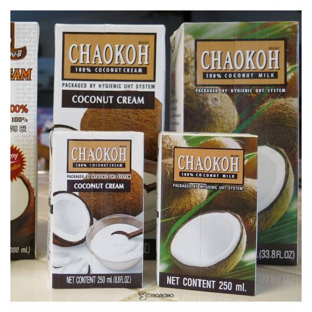 CHAOKOH Кокосовое молоко 250 мл 108389 купить в интернет-магазине Всё ...