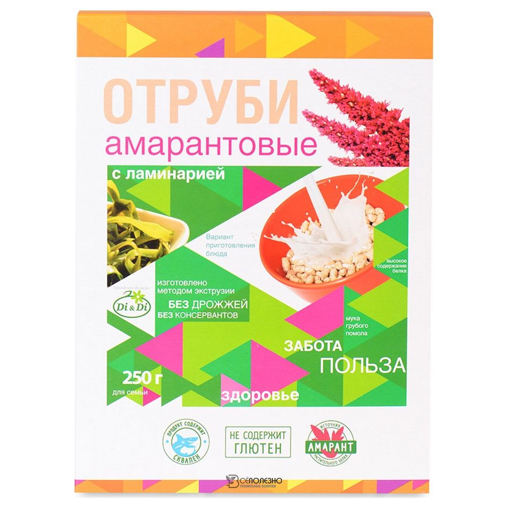 Отруби амарантовые безглютеновые Di&Diс ламинарией 250 г 108879