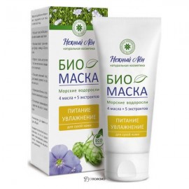 Маска Питание и Увлажнение для сухой кожи лица Нежный лен 75 мл 108984