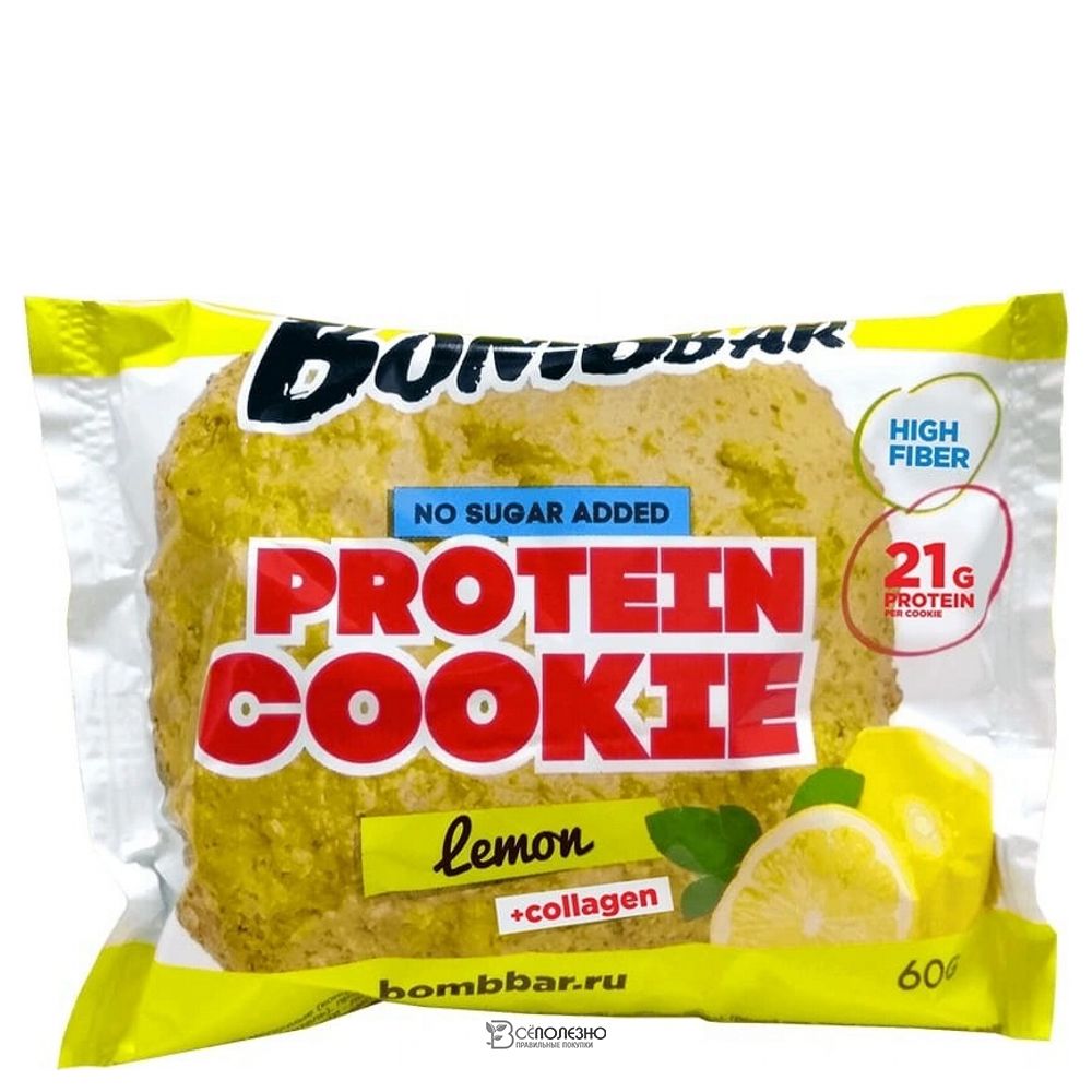 Печенье неглазированное лимон Bombbar 60 гр 109150