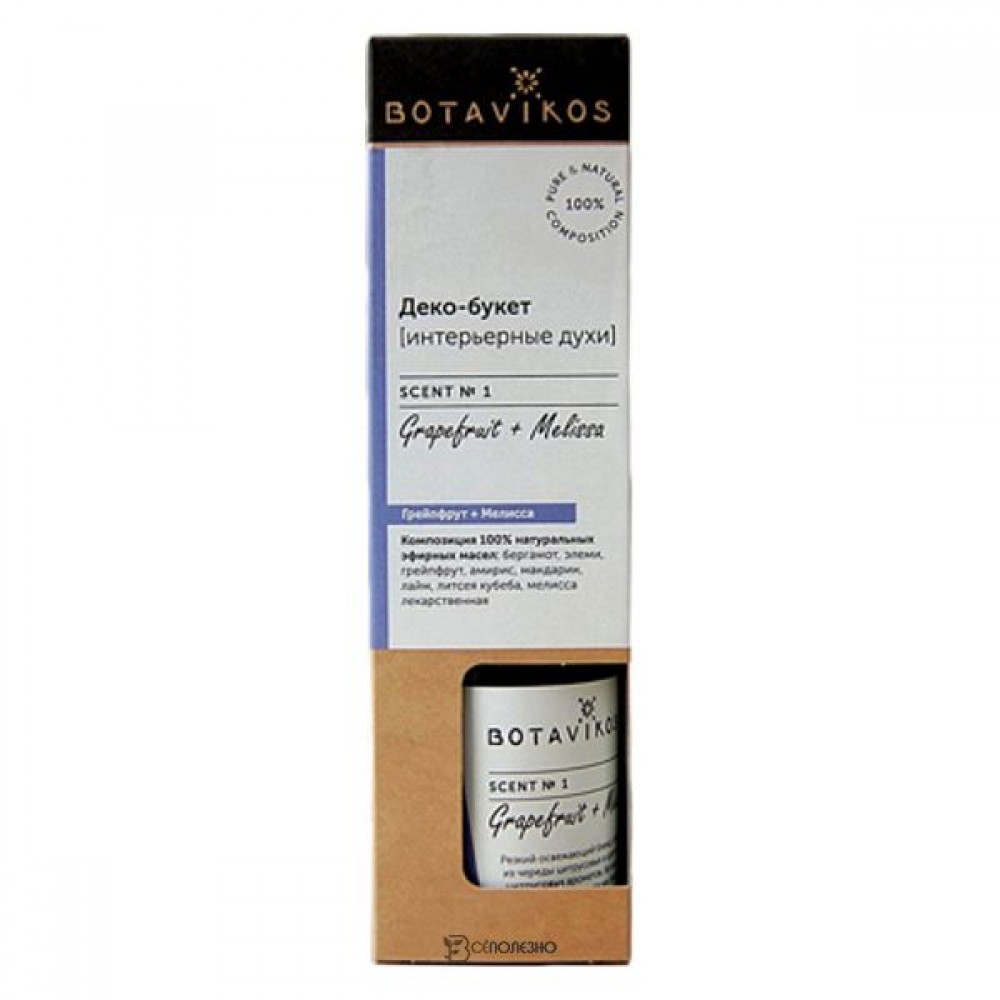 Аромадиффузор Грейпфрут и мелисса 100 мл Botavikos 109243