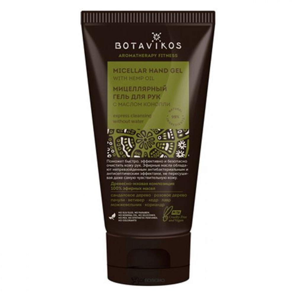Мицеллярный гель для рук с маслом конопли 50 мл Botavikos 109353