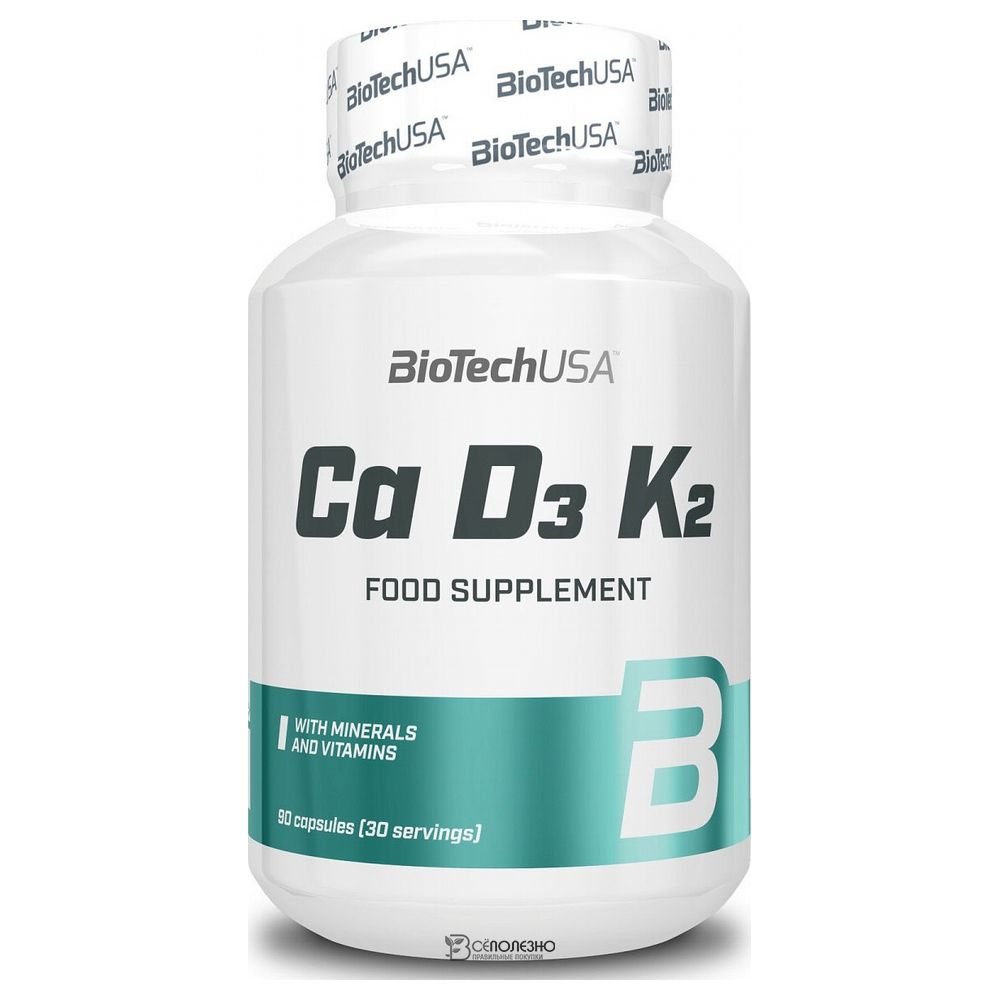 Витамины Ca-D3-K2 90 капс Biotech USA 109761