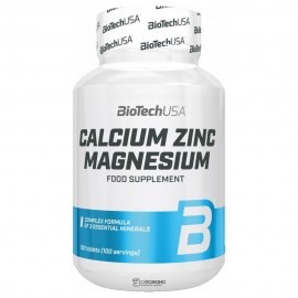 Витамины кальций-магний цинк Calcium Zinc Magnesium 100 капс Biotech USA 109763