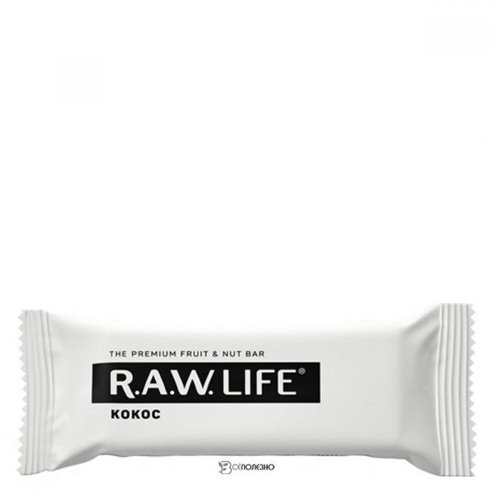 Батончик Кокос 47 г RAW LIFE 109800
