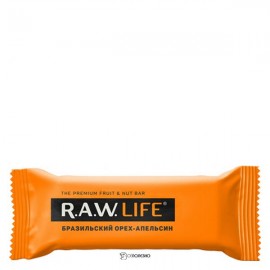 Батончик орехово-фруктовый Бразильский орех-Апельсин 47 г RAW LIFE 109818