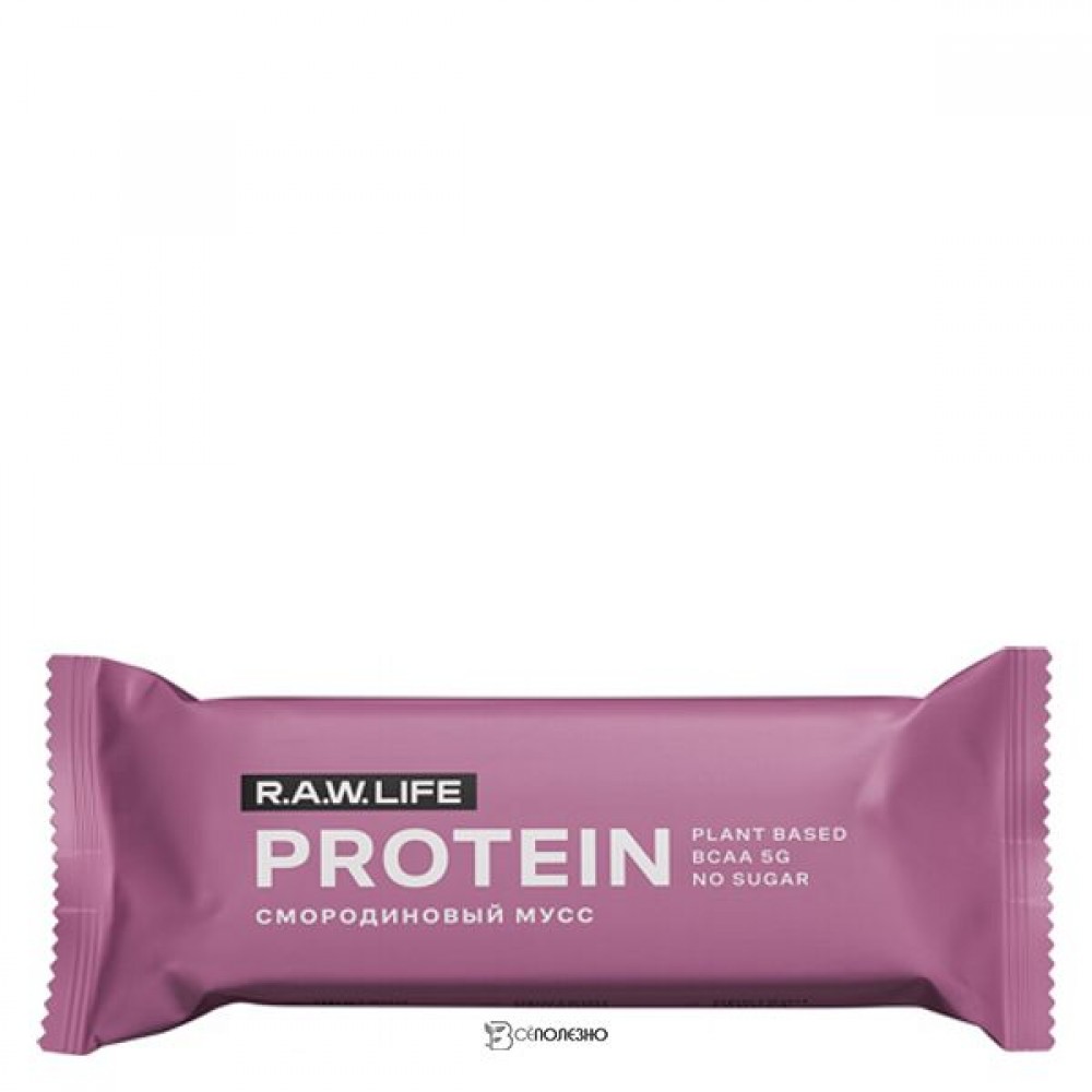 Батончик протеиновый Смородиновый мусс 43 г RAW LIFE 109823
