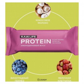 Батончик протеиновый Смородиновый мусс 43 г RAW LIFE 109823