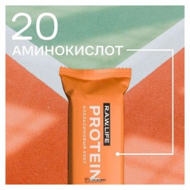 Батончик протеиновый Апельсиновый кекс 43 г RAW LIFE 109825
