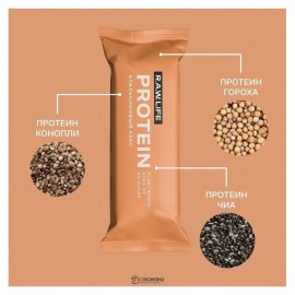 Батончик протеиновый Апельсиновый кекс 43 г RAW LIFE 109825