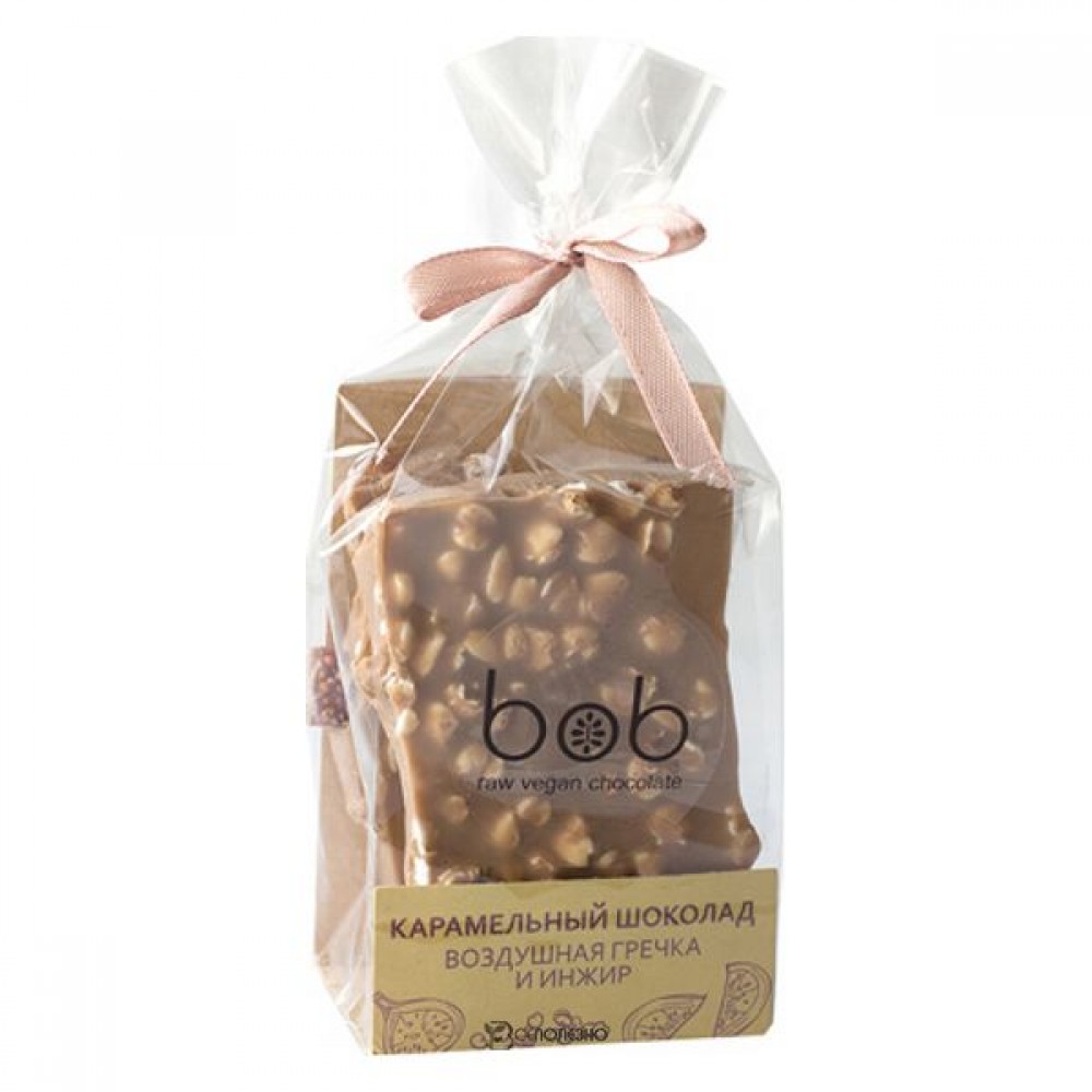 Шоколад карамельный Воздушная гречка и инжир 100 г bob 109896