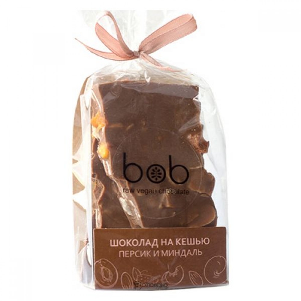Шоколад на кешью Персик и миндаль 100 г bob 109900