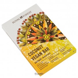 Шоколад белый Vegan Coconut Bar Ананас 50 г Royal forest 109943