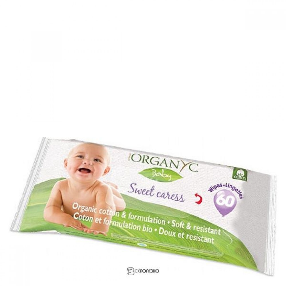 Детские влажные салфетки Organyc 60шт 110312
