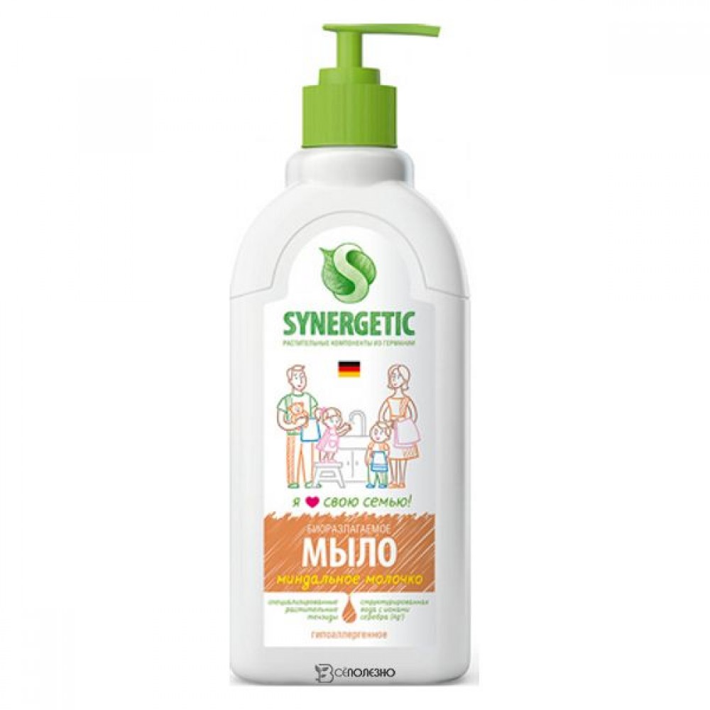 Жидкое мыло Миндальное молочко 500 мл Synergetic 110719