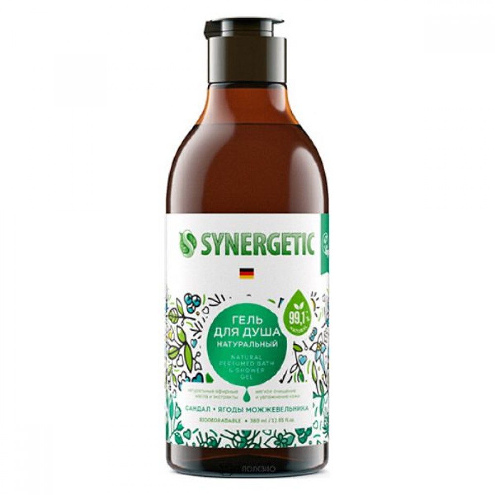 Гель для душа Сандал и ягоды можжевельника 380 мл Synergetic 110737