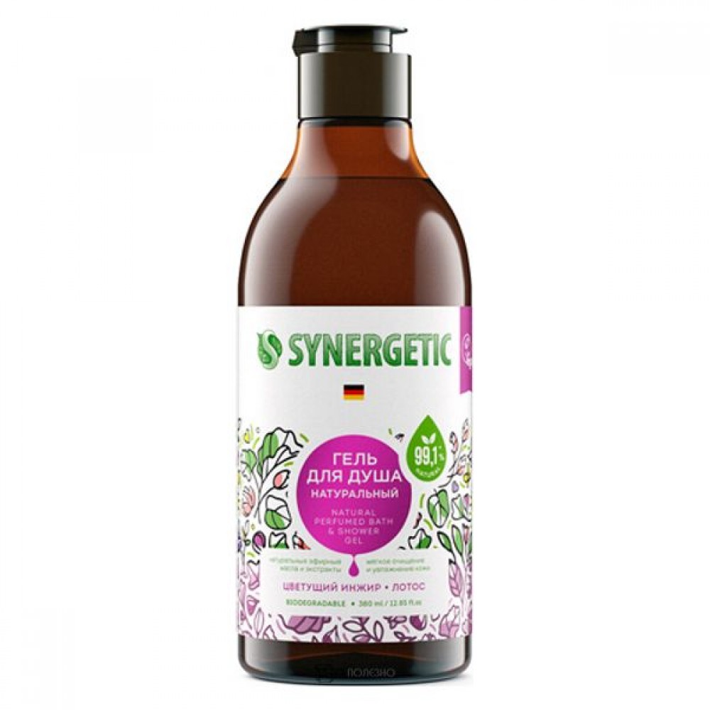 Гель для душа Цветущий инжир и лотос 380 мл Synergetic 110741