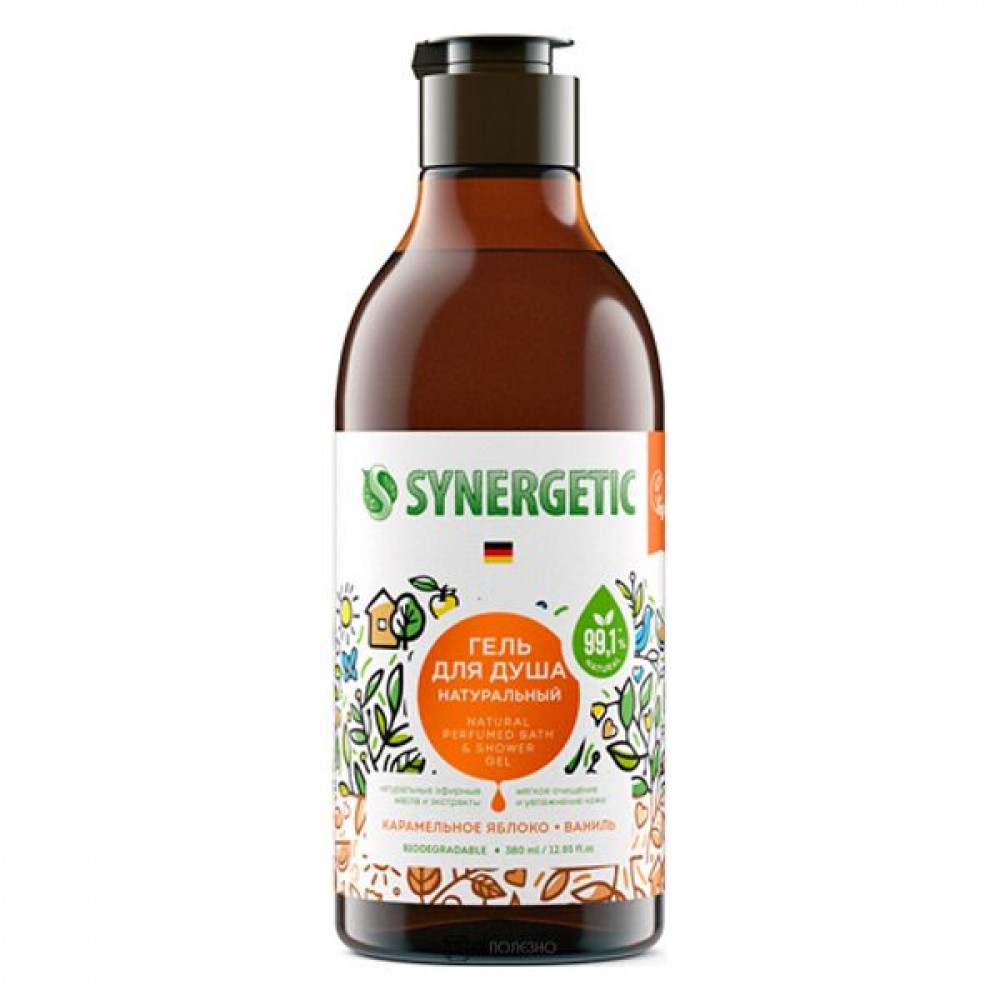 Гель для душа Карамельное яблоко и ваниль 380 мл Synergetic 110744
