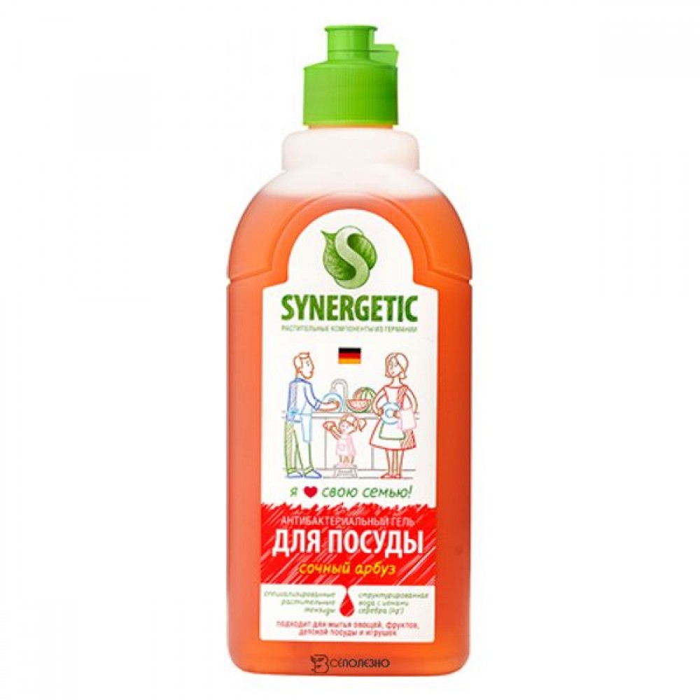 Средство для мытья посуды Сочный арбуз 500 мл Synergetic 110747