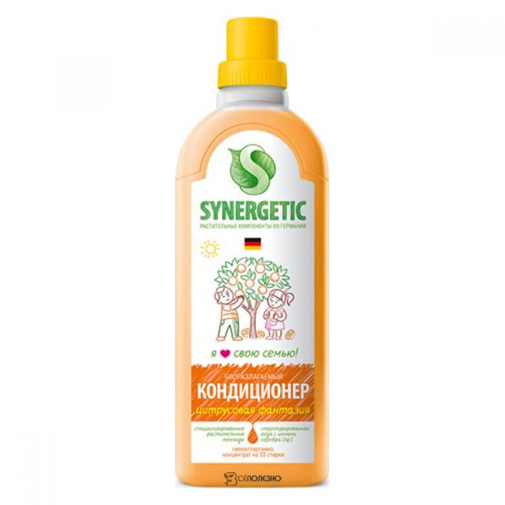 Кондиционер для белья Цитрусовая фантазия 1000 мл Synergetic 110771