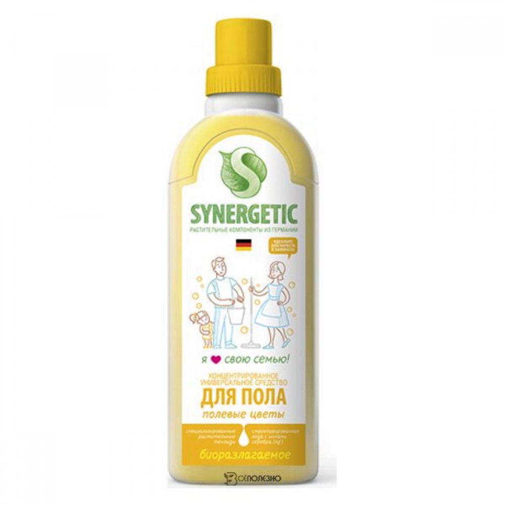 Средство для мытья пола Полевые цветы 750 мл Synergetic 110776