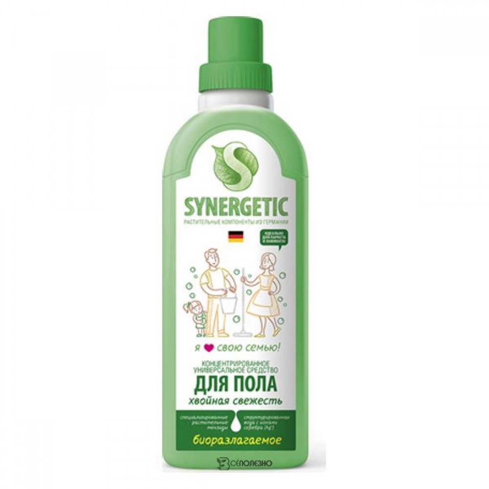 Средство для мытья пола Хвойная свежесть 750 мл Synergetic 110782