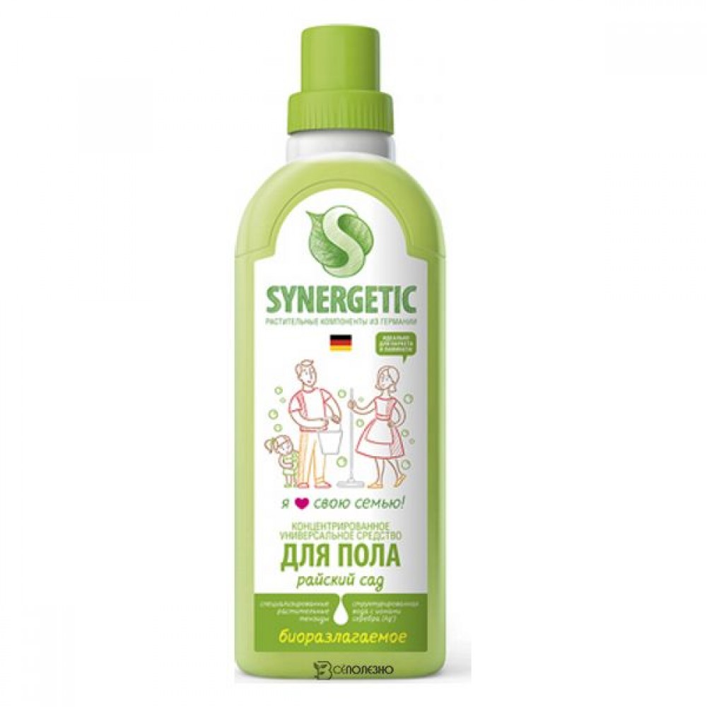 Средство для мытья пола Райский сад 750 мл Synergetic 110783